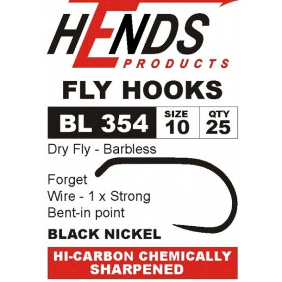 Hends Barbless Hooks BL 354 Dry/Light Nymph